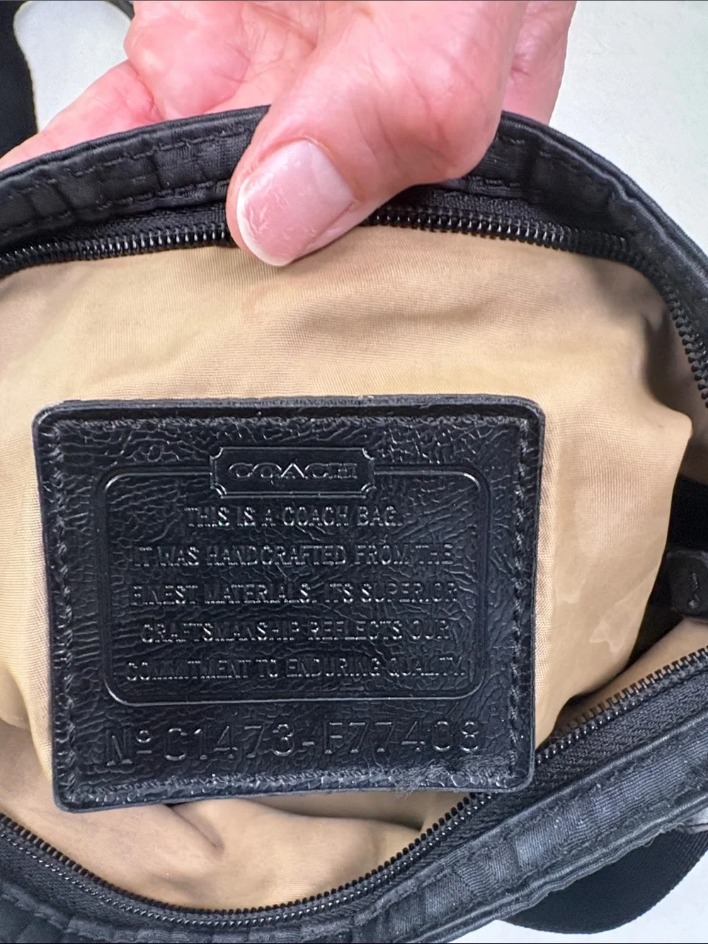 Coach Black Signature Nylon Messenger Crossbody